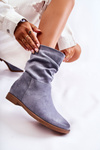 Women's Suede High Boots Blue Venis