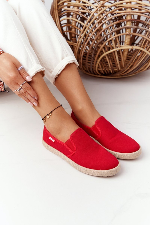 Espadrilles On A Braided Sole Big Star HDD274018 Red