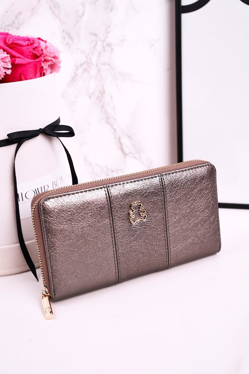 Large Women's Wallet Lulu Castagnette Silver