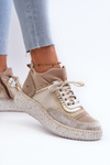 Women's Suede Shoes by Maciejka 06405-04 Beige