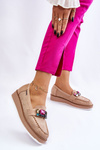 Women's Embellished Platform Loafers Beige Adelyn