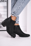Women's Boots On Heel Sergio Leone Eco Nubuck Black BT621