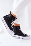 Trampki Wysokie Platforma Suwak Big Star Czarne II274012 