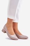 Leather Pumps Lewski 3118 Dark Beige