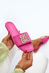 Women's Flat Sandals with Ornament Fuchsia Inaile