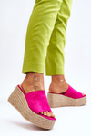 Women's Wedge And Platform Slippers Fuchsia Ysabel