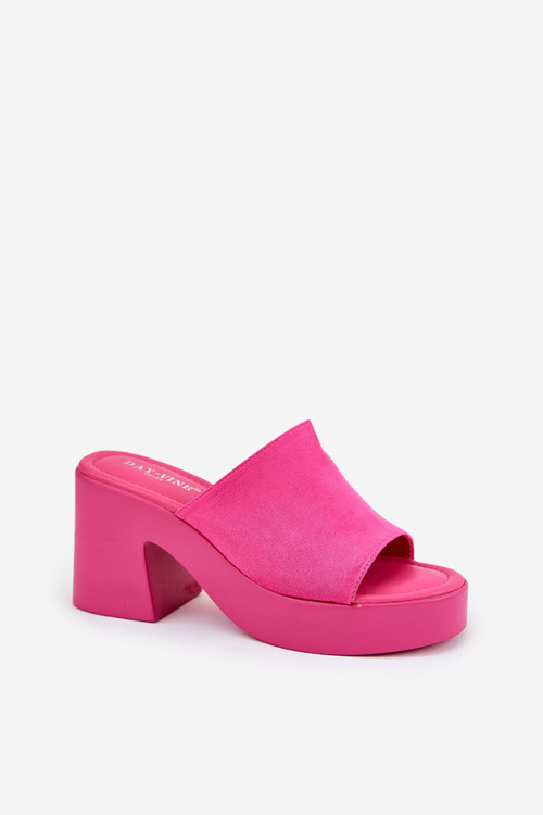 Women's Heeled And Platform Slippers Fuchsia Omeisa