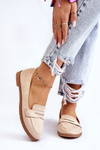 Comfortable Suede Women's Loafers Beige Lucca