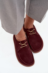 Women's Barefoot Type Shoes Made of Natural Suede Zazoo 327 Bordeaux