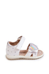 Children's Leather Sandals With A Heart White Elianna