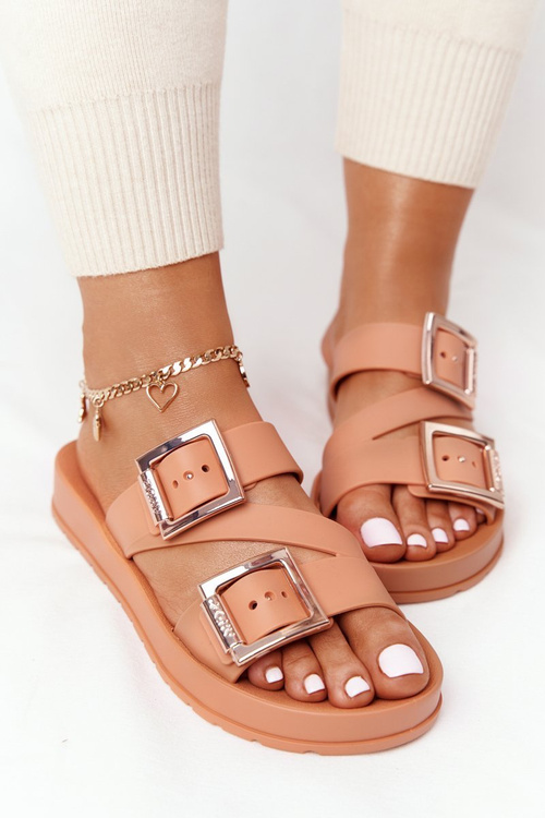 Pachnące Gumowe Klapki Eco Friendly ZAXY HH285105 Camel