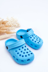 Baby Foam Crocs Slides Light Blue Percy