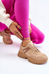 Buty Sportowe Sneakersy Modne Beżowe Frezio