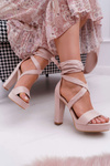 Women's Stiletto Sandals Tiered Beige Milla
