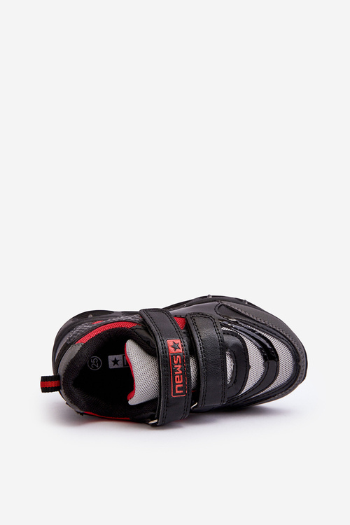 Sportowe Buty Dziecięce Skóra Czarne 22DZ32-4836