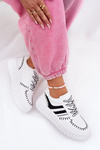 Ladies Sneakers On Platform White-Black Ofenale