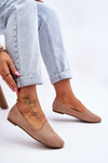 Classic Suede Ballerinas Beige Nash