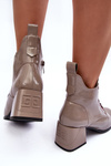 Low Laced Boots SBarski MR870-66 Dark Beige