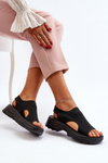 Women's Sport Sandals on Thick Sole Black Deinaleia