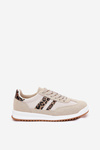 Women's Sneakers Made Of Eco Suede Leopard Beige Marinils