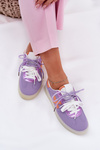 Buty Sportowe Damskie Niskie Fioletowe Zelevelis