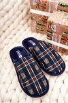 Men's Padded Grille Slippers Navy Whisper