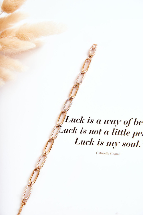 Women's Elegant Bracelet With Cubic Zirconia Gold 