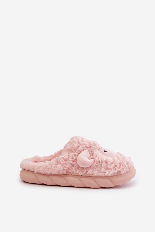 Kapcie Owieczki Damskie Futrzane Różowe Phaeia
