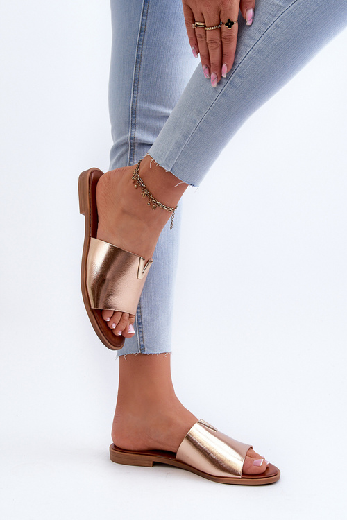 Women's Eco Leather Flat Sandals Golden Maliha