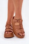 Ladies Platform Sandals Camel Nitavelia
