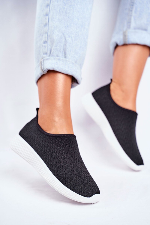 Women's Sport Shoes Slip On Black Hopin