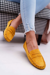 Women's Mokassins Yellow Suede Bolero