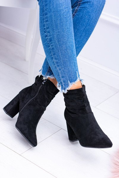 Black Suede Stiletto Boots Bresci