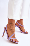 Elegant Slip-on High Heel Sandals Violet Colima