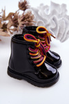 Children's Boots Laquered With Zipper Black Tibbie