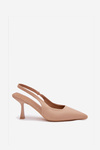 Beige Stiletto Heels Women's Sandals Lunira