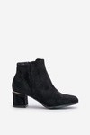 Eco Suede Ankle Boots With Zipper Black Sairis