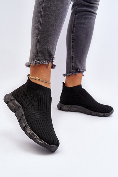 Women's Slip-On Sock Sneakers Black Liraelia