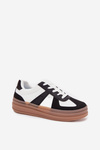 Women's Platform Sneakers Black-White Sivirae