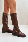Warm Women’s Boots with Zipper Eco Leather Brown Tialethe