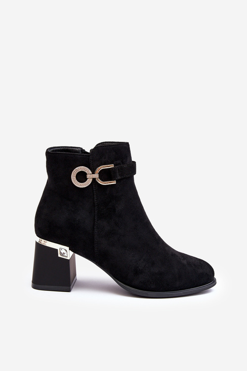 Fashionable Women's Suede Boots Black Nola