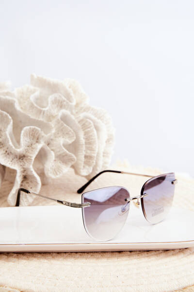 Women's Sunglasses UV400 Silver-Blue