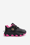 Warm Women's Sports Shoes Lace-up Platform Black Bialoa