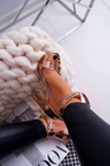 Women's Platform Stiletto Sandals Pink Gold Huran