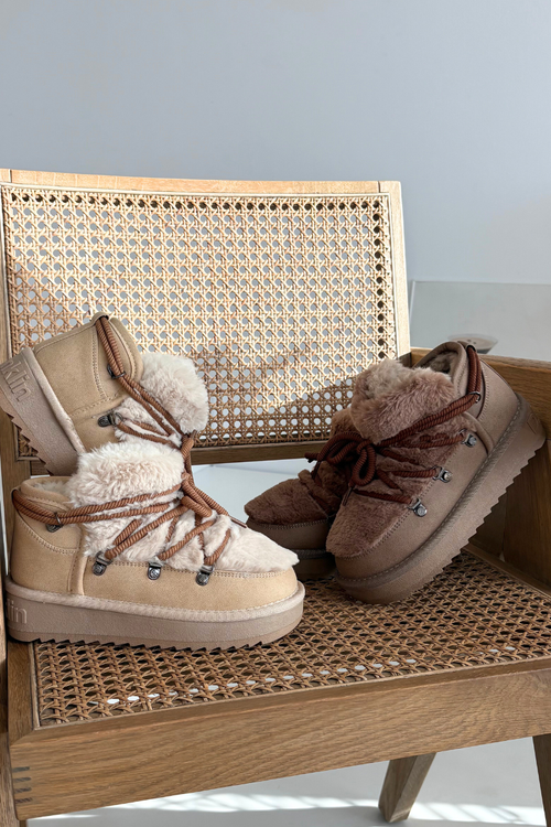 Children's Youth Snow Boots With Fur D Franklin DFSH370011 Beige