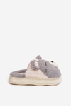 Furry slippers with bear motif gray Galine