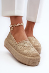 Women's Lace Espadrilles on Platform Gold Elarose