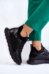 Sneakersy Damskie Lekkie Wsuwane Czarne Soroco