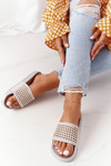 Women's Rubber Slippers With Sequins Grey Tonya