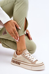Women's Sneakers With Jets GOE LL2N4055 Beige